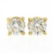 NEW Classic 14k Yellow Gold 0.44 ctw Round Brilliant Diamond Prong Stud Earrings
