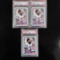 Set of (3) 1988 Topps #222 Ronnie Harmon Cards - PSA Graded