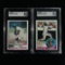 Set of (2) Rickey Henderson Topps Baseball Cards - SGC Graded