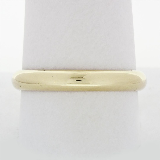 Classic Vintage Scheel 14k Gold 3.5mm Domed Plain Polished Wedding Band Ring