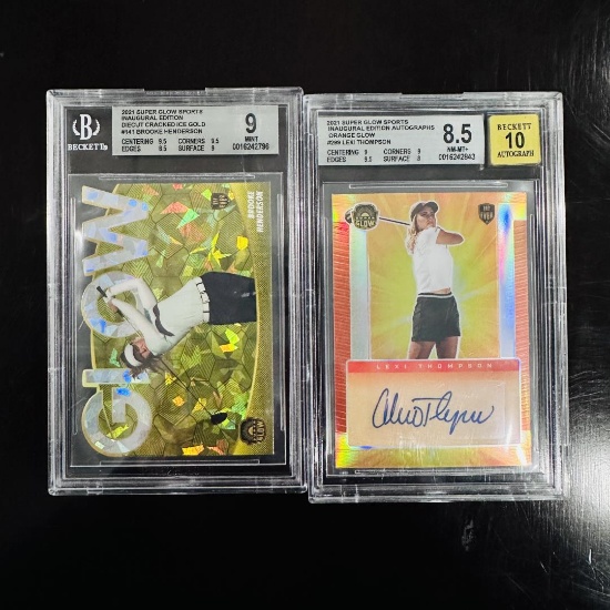 Set of (2) Golf Cards - Brooke Henderson & Lexi Thompson - Beckett Graded
