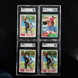 Set of (4) Pete Rose Baseball Cards - 1981 & 1982 Topps - All SGC Graded