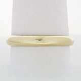 Classic Vintage Scheel 14k Gold 3.5mm Domed Plain Polished Wedding Band Ring