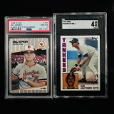 1984 Topps Don Mattingly RC & 1989 Fleer Bill Ripken Error - SGC & PSA Graded
