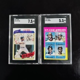Set of (2) Jim Rice Baseball Cards - SGC Graded Rookie & All-Star