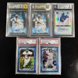 Set of (5) Modern Prospect Baseball Cards - Henry Davis, Ronny Mauricio, Robert