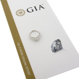 Verragio 18k White Gold 1.43 ctw GIA Round Brilliant Cut Diamond Engagement Ring