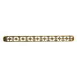 Antique Victorian 9k Yellow Gold Pave Set Bead Seed Pearls Long Bar Pin Brooch