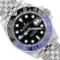 Rolex Mens Stainless Steel Batgirl GMT Master 2 With Rolex Box And Card