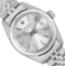 Rolex Ladies Stainless Steel Silver Index Date Watch With Rolex Box