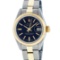 Rolex Ladies 2T Yellow Gold & Stainless Steel Black Index 26MM Oyster Band Flute