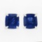 NEW 18K White Gold GIA Cushion Brilliant Prong Royal Blue Sapphire Stud Earrings