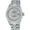 Rolex Ladies Quickset Sapphire Stainless Steel Grey Diamond Lugs Datejust Wristw