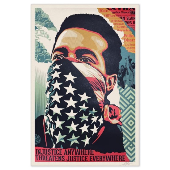 Injustice Anywhere Threatens Justice Everywhere by Fairey, Shepard