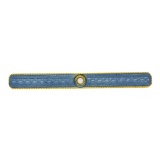 Antique Art Nouveau 14k Gold Seed Pearl & Blue Enamel Textured Bar Pin Brooch
