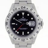 Rolex Mens Stainless Steel Black Dial Oyster Band 40mm Explorer II Wristwatch