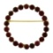 Vintage Retro 14k Yellow Gold 3.3 ctw Round Prong Set Garnet Wreath Circle Brooc
