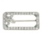 Antique Art Deco Platinum Old Cut Diamond w/ Emeralds Open Geometric Brooch Pin