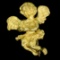 Designer Koven 18K Yellow Gold 3D Textured Cherub Angel Brooch Pin Heavy 20.08g