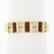 14K Gold 0.54 ctw Alternating Square Ruby & Round Diamond Channel Set Band Ring