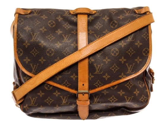 Louis Vuitton Brown Monogram Leather Saumur 30 Messenger Bag