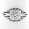 Antique 18k Gold.71 ctw GIA Old Transitional Cut Diamond Filigree Engagement Rin