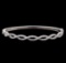 1.45 ctw Diamond Bangle Bracelet - 14KT White Gold