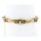 Antique Victorian 14k Gold 0.50 ctw Diamond Seed Pearl Hinged Tube Bangle Bracel