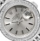 Rolex Ladies Quickset Stainless Steel Silver Index Diamond Bezel Date Watch