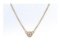 14k YG Solitare Necklace 0.15 cts.