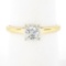Vintage 14k Gold 0.38 ctw Old Cut Illusion Set Diamond Solitaire Engagement Ring