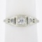 Antique Art Deco 18k Gold 0.29 ctw Old European Diamond 3 Stone Engagement Ring