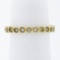 14k Yellow Gold 0.92 ctw Round Milgrain Bezel Set Diamond Eternity Band Ring Sz