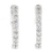NEW Classic 14k White Gold 0.60 ctw 20 Round Diamond 18.5mm Huggie Hoop Earrings