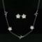Tiffany & Co. 18k Gold Diamond Starfish Station Necklace w/ Stud Earrings Set