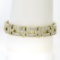 Unisex 18K Gold 14.9 ctw Channel Set FIERY Diamond Wide Link Statement Bracelet