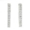 NEW 14k White Gold 0.33 ctw Round Pave Diamond 15.7mm Medium Huggie Hoop Earring