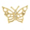 14k Gold 0.09 ctw Diamond Polished Butterfly w/ Open Work Wings Brooch Pin Penda