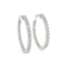 4.15 ctw Diamond Hoop Earrings - 14KT White Gold
