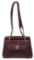 Chanel Vintage Burgundy Caviar Leather CC Turn Lock Shoulder Bag