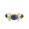 18kt YG Sapphire & Moonstone Ring