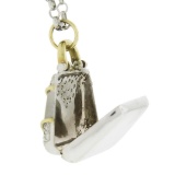 14K TT Gold 1.25 ctw Diamond Functional Purse Charm Pendant w/ 25