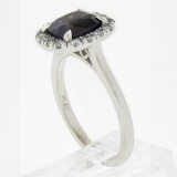 NEW Platinum 2.35 ctw GIA Graded Ceylon Alexandrite & Diamond Halo Engagement Ri