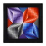 Kub-Stri by Vasarely (1908-1997)