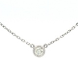 14kt WG Solitare Necklace 0.24 cts.