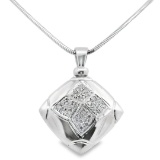 18kt WG Diamond Pendant and chain
