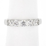 Gemlok 18K Gold 0.76 ctw Bar Channel Round Ideal Cut Diamond Wedding Band Ring