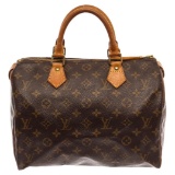 Louis Vuitton Brown Monogram Canvas Speedy 30 Satchel Bag