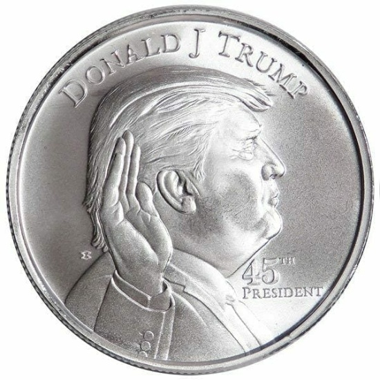 Donald Trump 45th President 1oz .999 Fine Silver Coin
