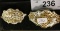 2 Crumrine Gold & Silver Toned Belt Buckles